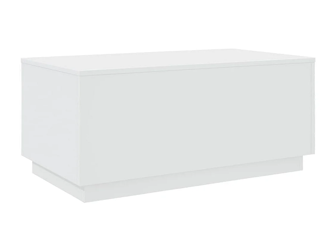 Table basse avec lumières LED blanc 90x50x40 cm