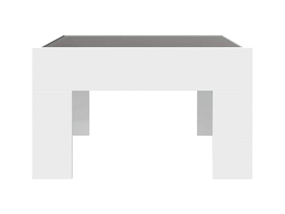 Table basse avec LED infini blanc 50x50x30 cm