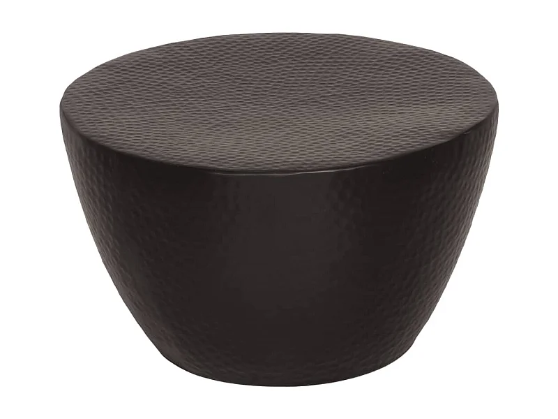 Mesa de centro em alumínio martelado Ø 50x30 cm preto