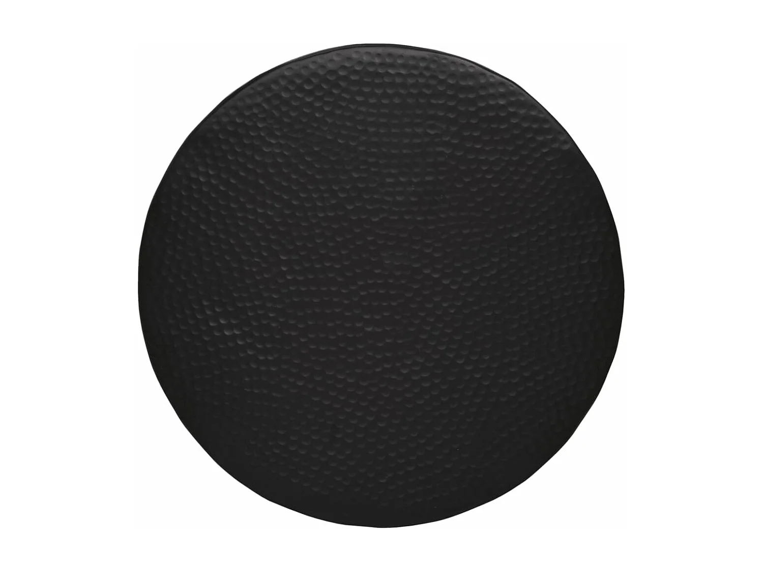 Tavolino da Salotto in Alluminio Martellato Ø 50x30 cm Nero