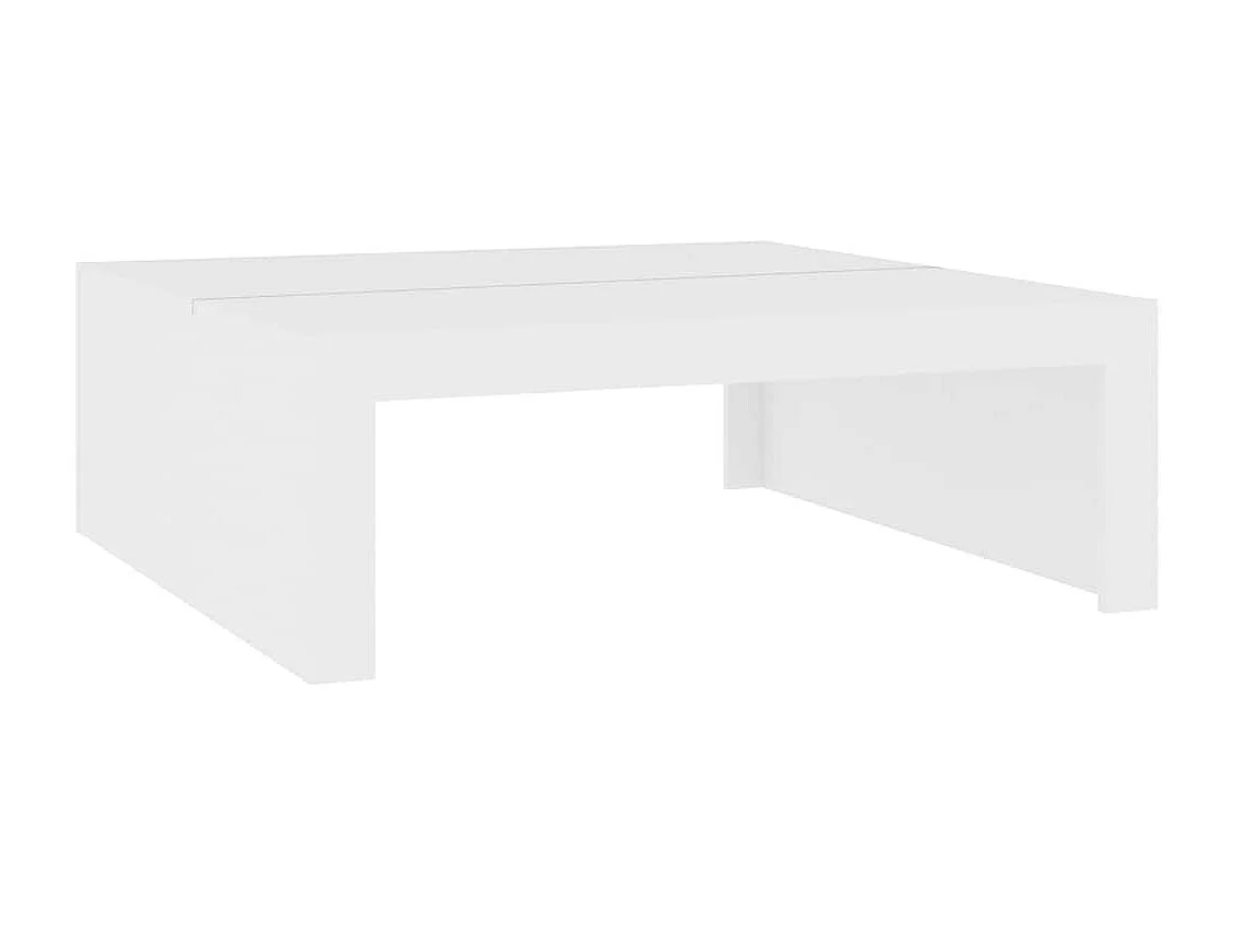 Tavolino da Salotto Bianco 100x100x35 cm Truciolato