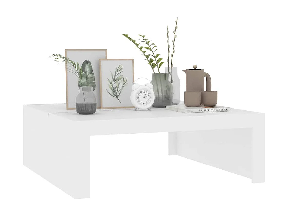 Mesa de centro 100x100x35 cm derivados de madeira branco