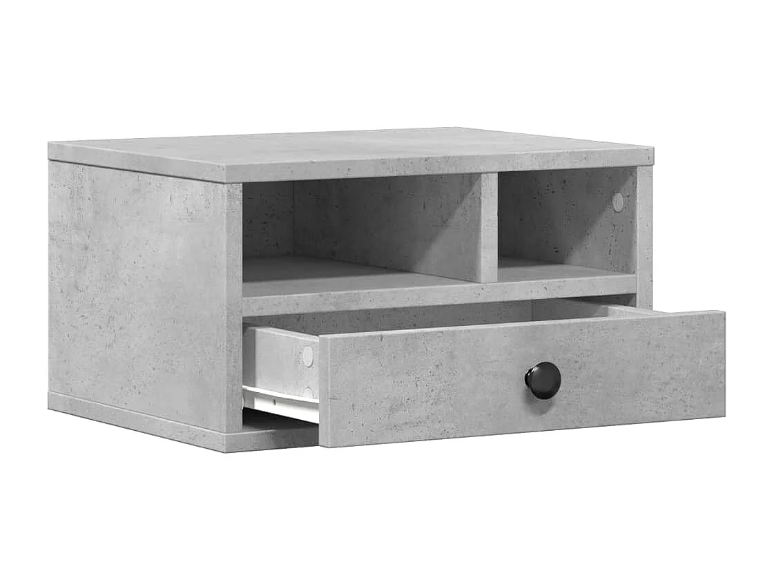 Betongrijze printersteun 40x32x22,5 cm samengesteld hout