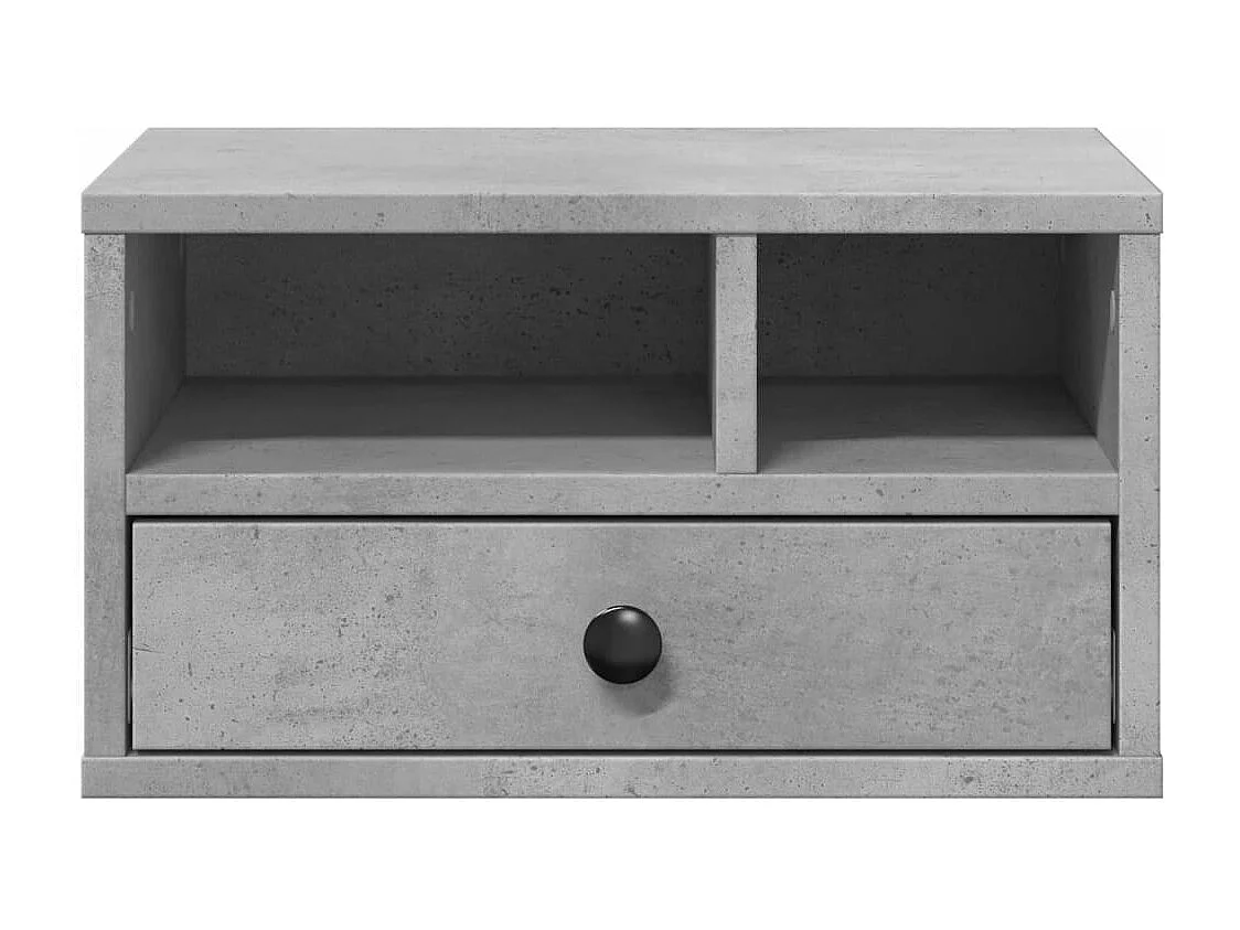 Betongrijze printersteun 40x32x22,5 cm samengesteld hout