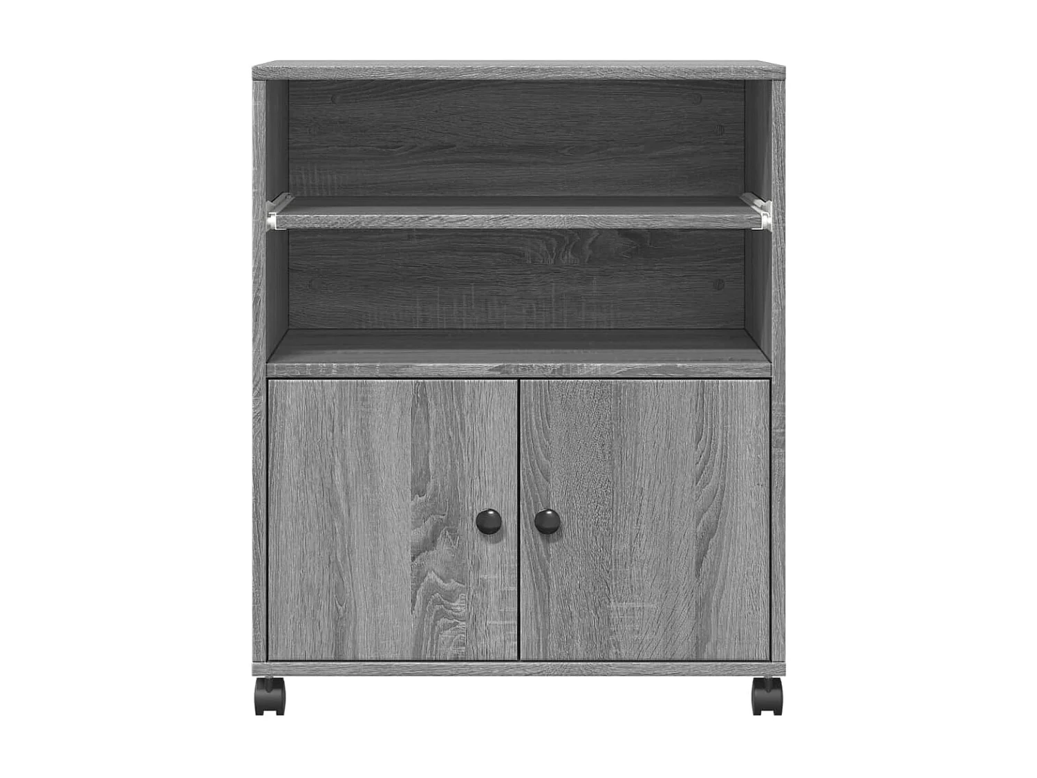 Support d'imprimante avec roulettes sonoma gris 60x48x74 cm