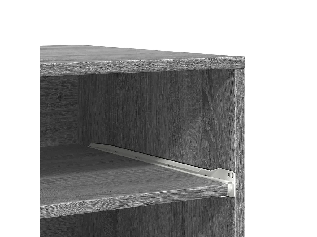 Support d'imprimante avec roulettes sonoma gris 60x48x74 cm