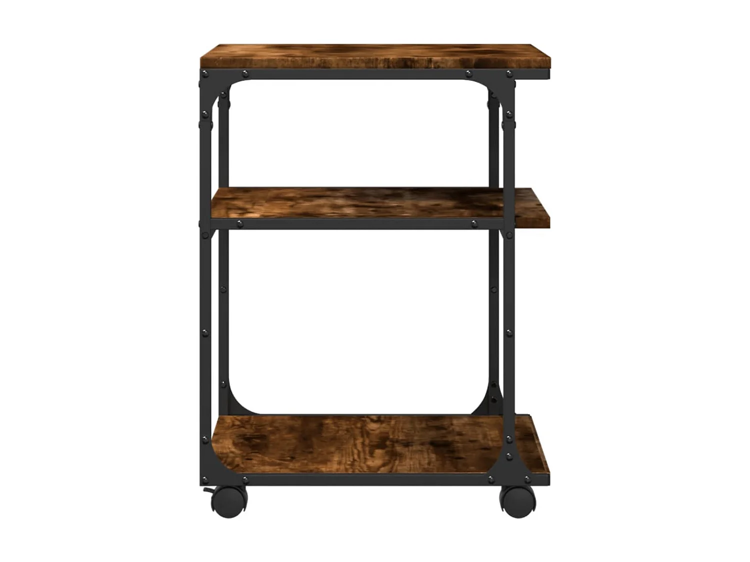Supporto stampante 3 piani rovere fumé 43x48x64 cm