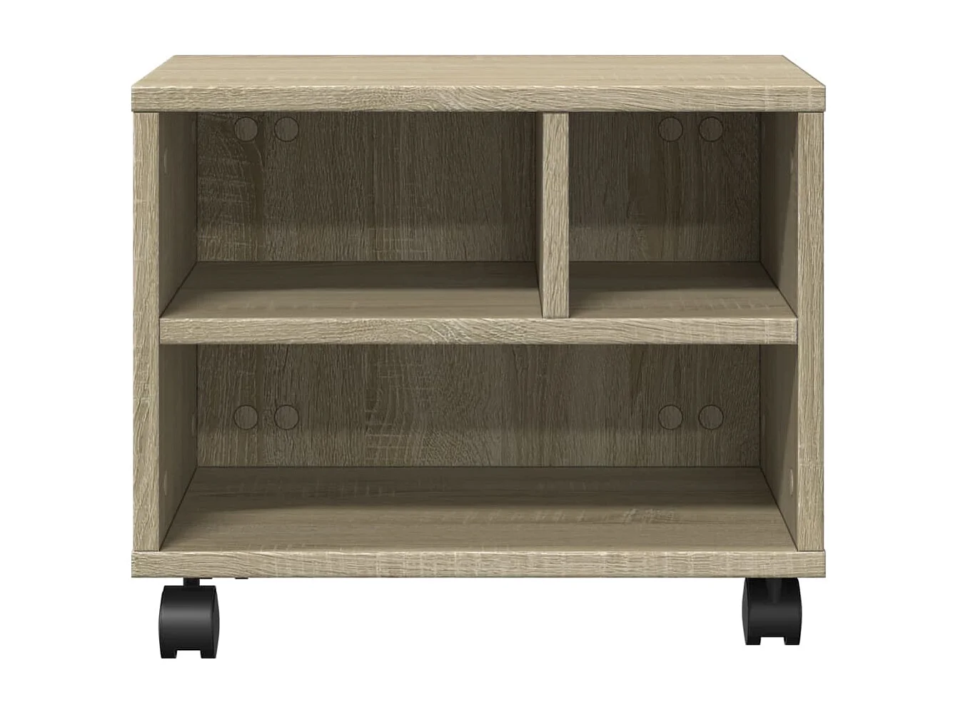 Supporto per stampante con ruote rovere sonoma 41x32x34,5 cm