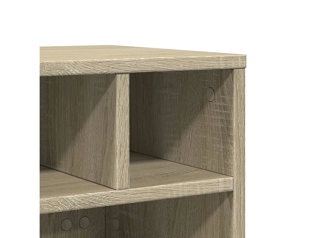 Supporto per stampante con ruote rovere sonoma 41x32x34,5 cm