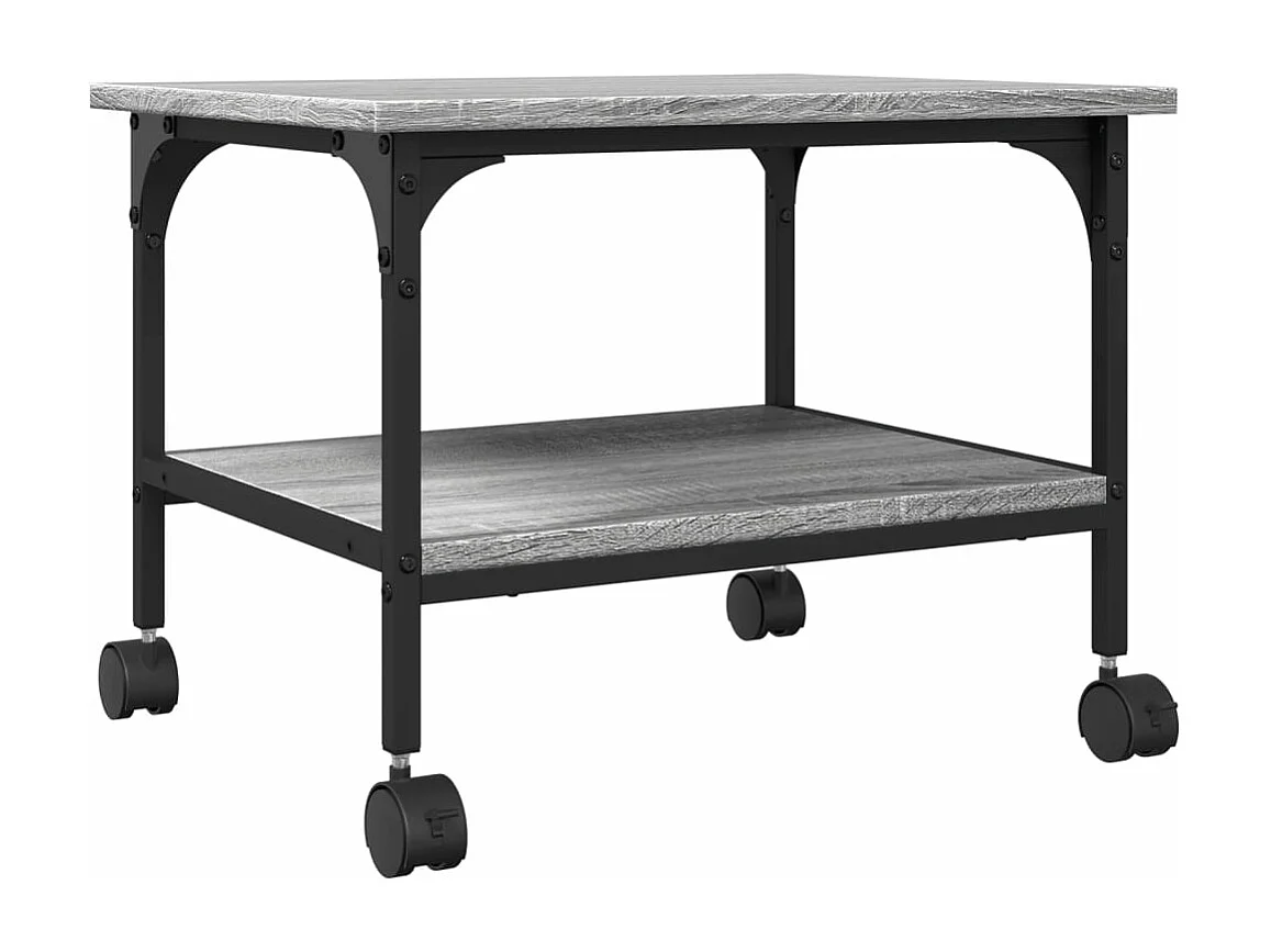 Soporte impresora 2 niveles sonoma gris 50x40x38 cm