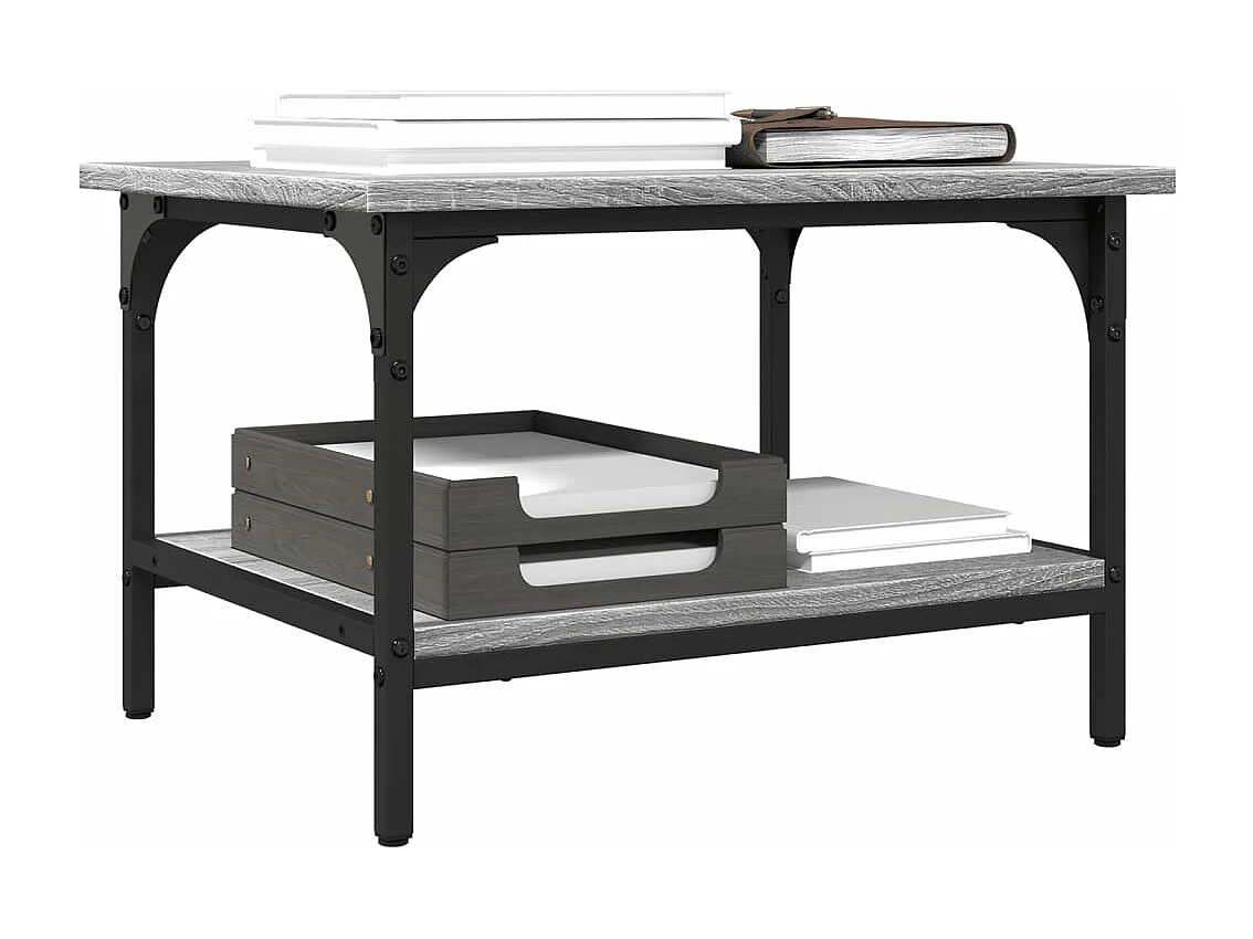 Soporte impresora 2 niveles sonoma gris 50x40x38 cm