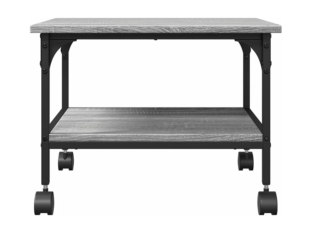 Soporte impresora 2 niveles sonoma gris 50x40x38 cm