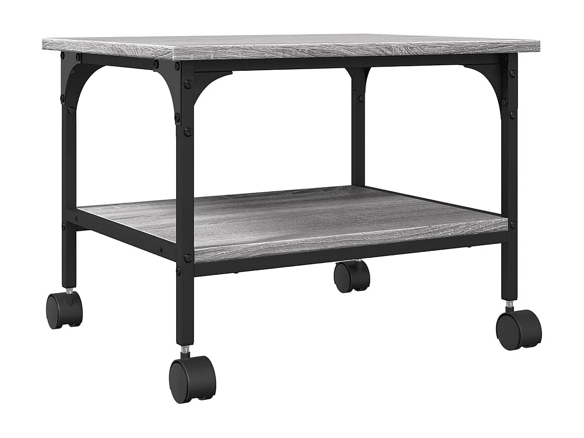 Soporte impresora 2 niveles sonoma gris 50x40x38 cm