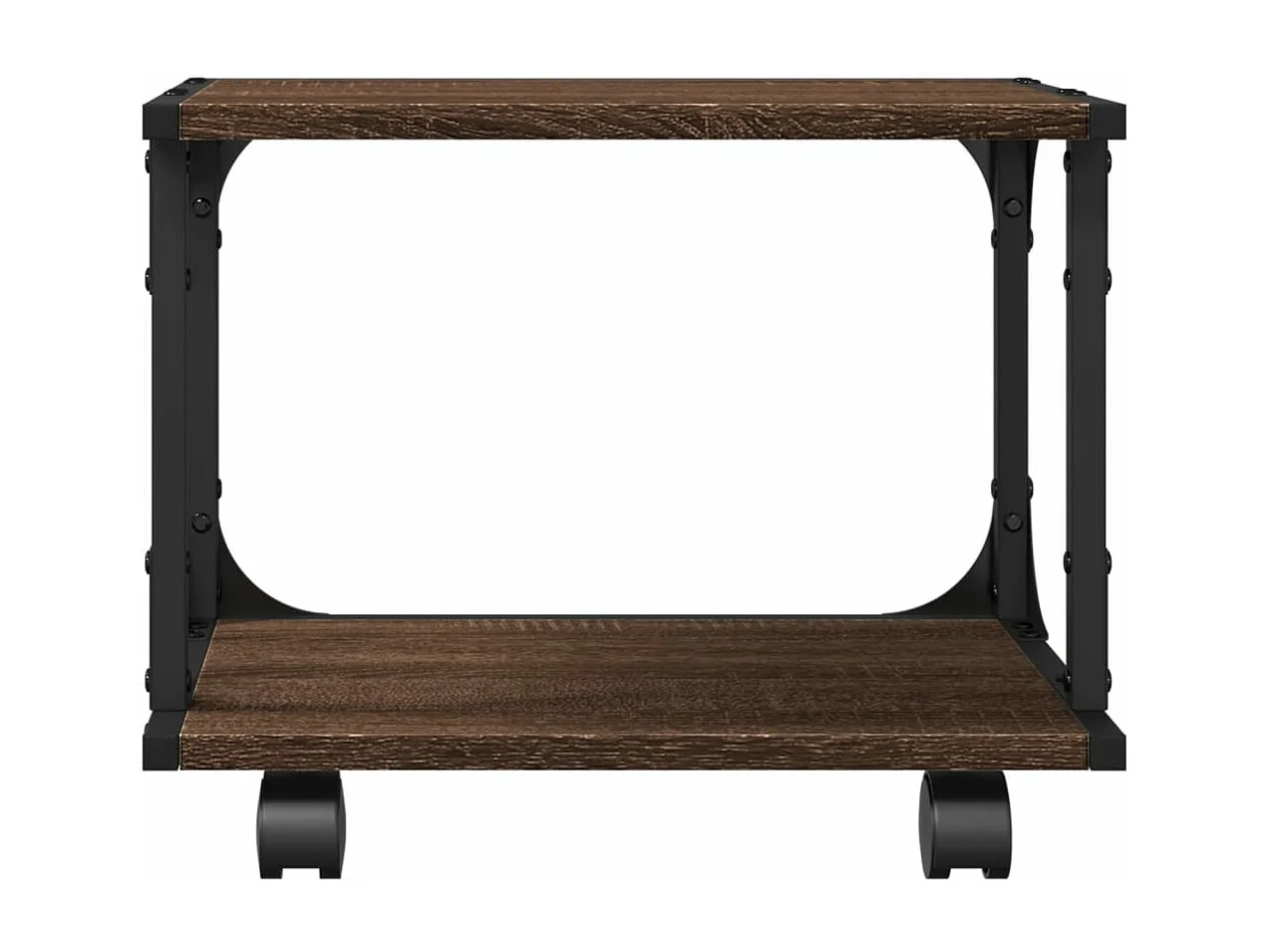 Suporte para impressora de 2 camadas carvalho marrom 41x28x33,5 cm