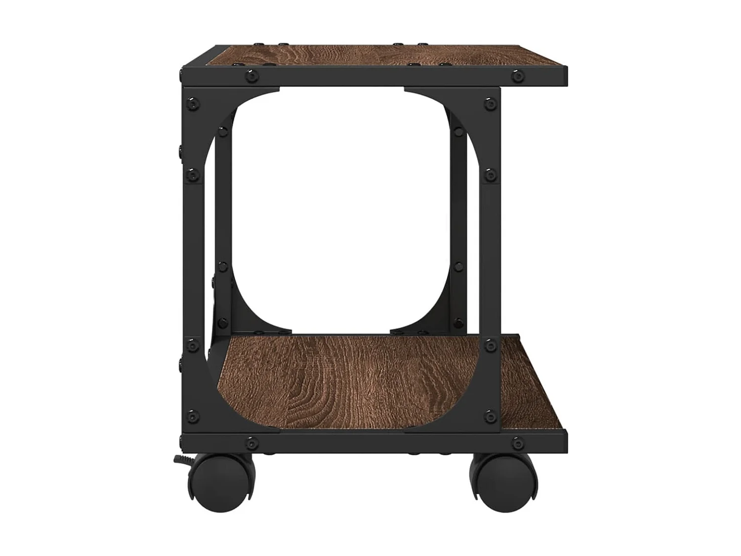 Suporte para impressora de 2 camadas carvalho marrom 41x28x33,5 cm