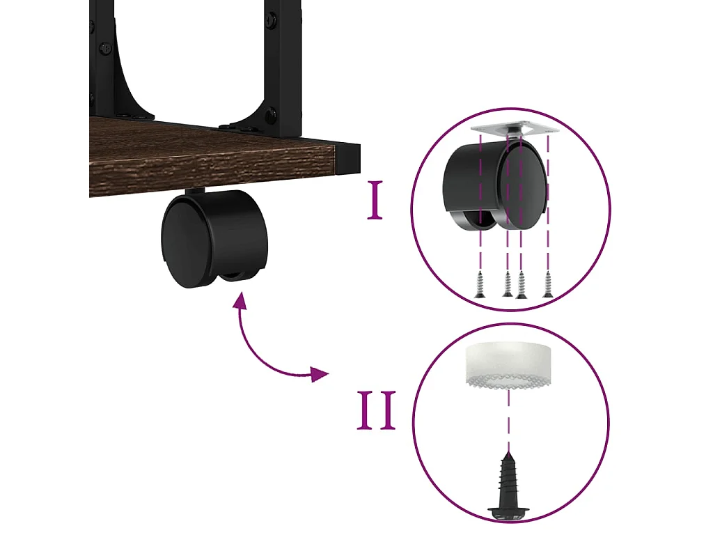 Suporte para impressora de 2 camadas carvalho marrom 41x28x33,5 cm