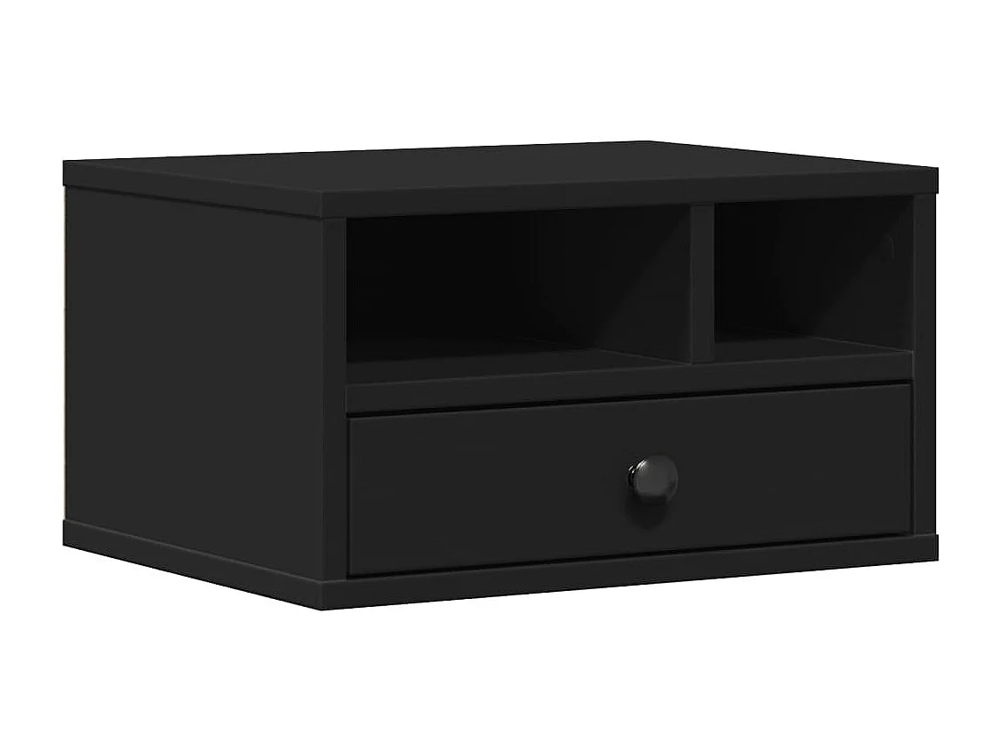 Schwarzer Druckerständer 40x32x22,5 cm aus Holzwerkstoff