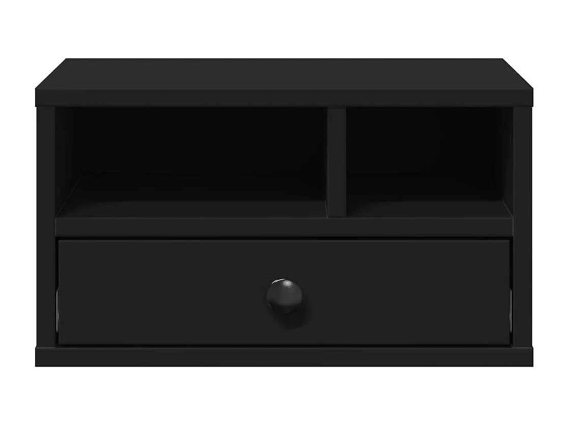 Schwarzer Druckerständer 40x32x22,5 cm aus Holzwerkstoff