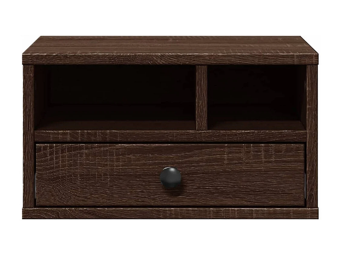 Soporte para impresora roble marrón 40x32x22,5 cm madera contrachapada