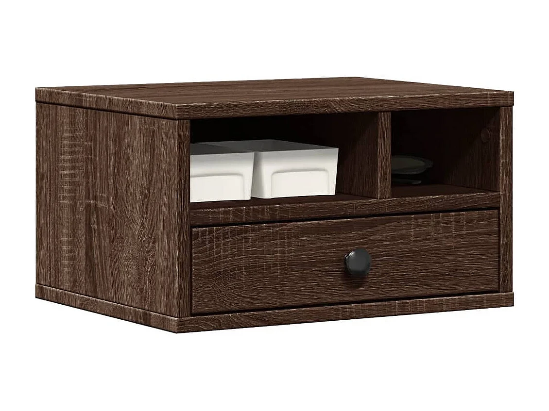 Bruin eiken printersteun 40x32x22,5 cm samengesteld hout
