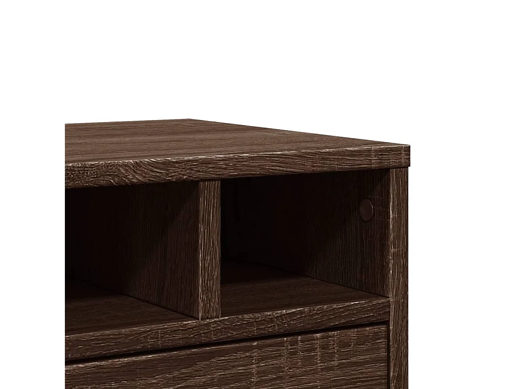 Bruin eiken printersteun 40x32x22,5 cm samengesteld hout