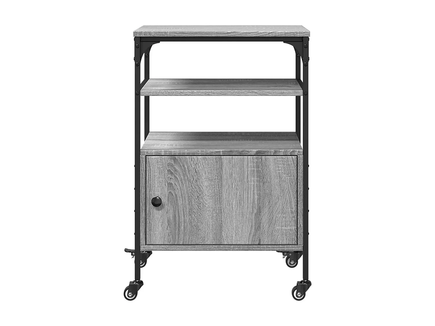 Soporte impresora 3 niveles sonoma gris 50x40x76 cm