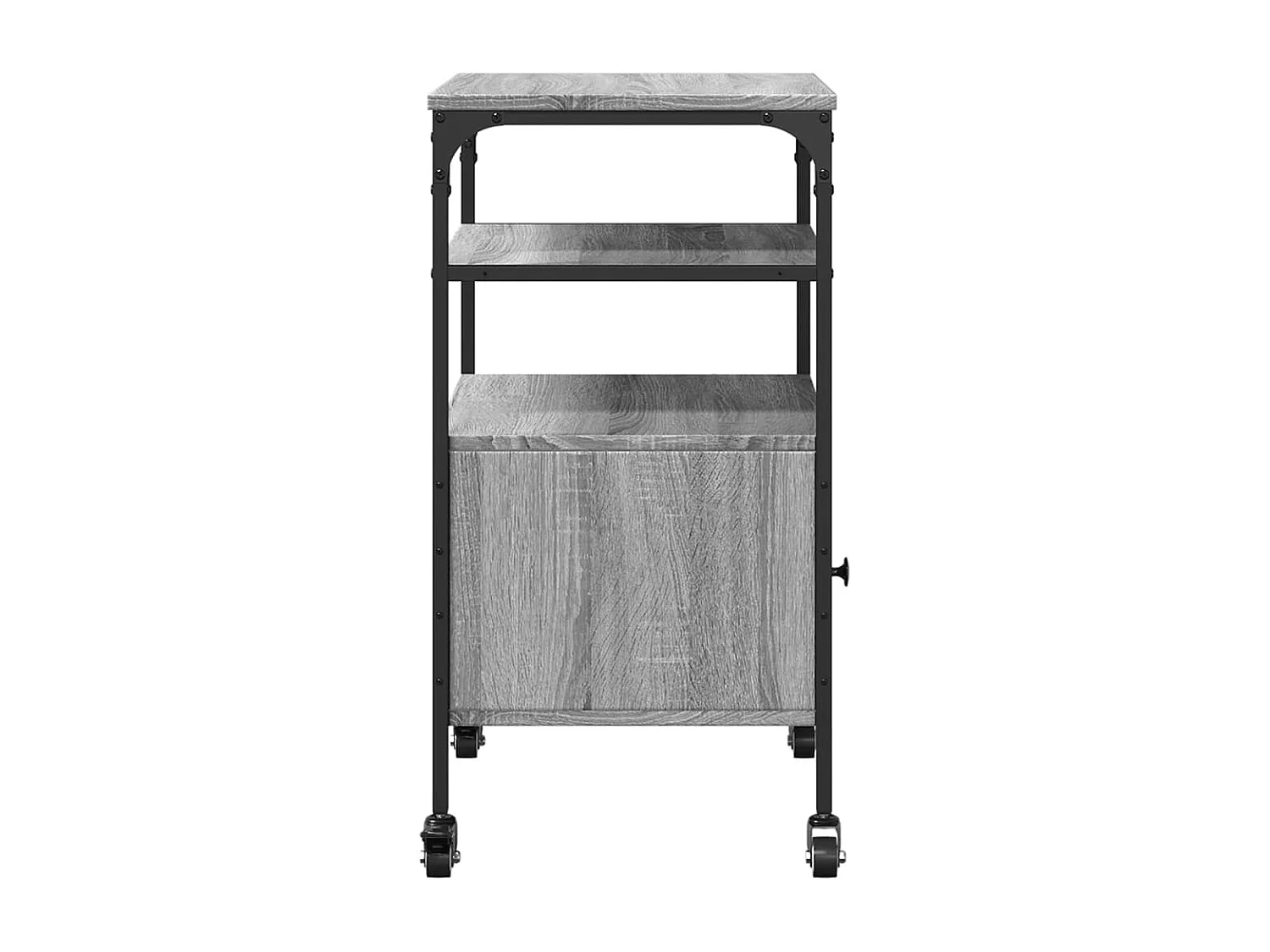 Soporte impresora 3 niveles sonoma gris 50x40x76 cm