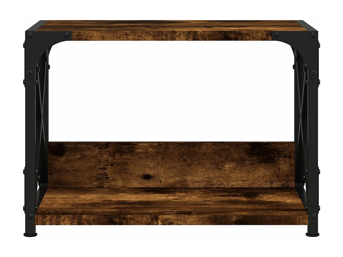 Soporte para impresora 2 niveles roble ahumado 44x26x31,5 cm