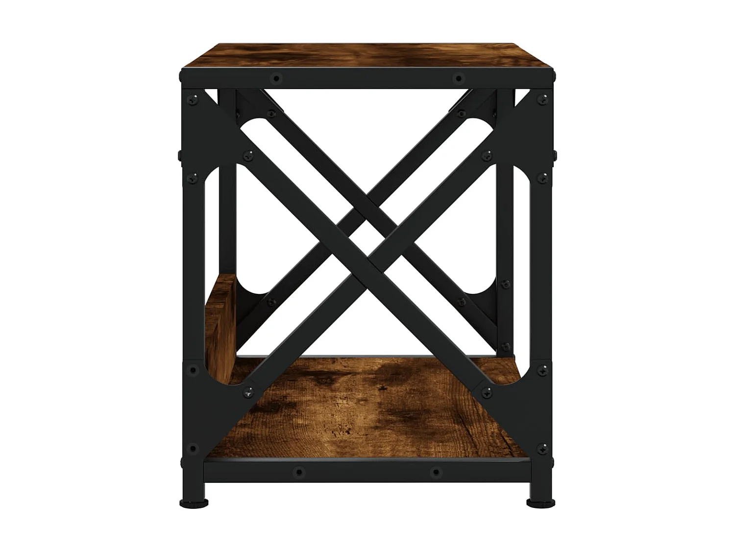 Soporte para impresora 2 niveles roble ahumado 44x26x31,5 cm