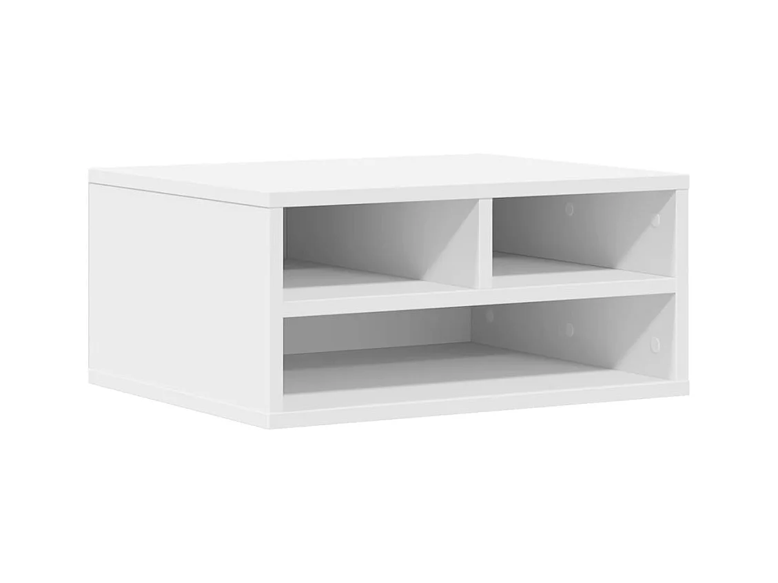 Support d'imprimante blanc 49x40x22,5 cm bois d'ingénierie
