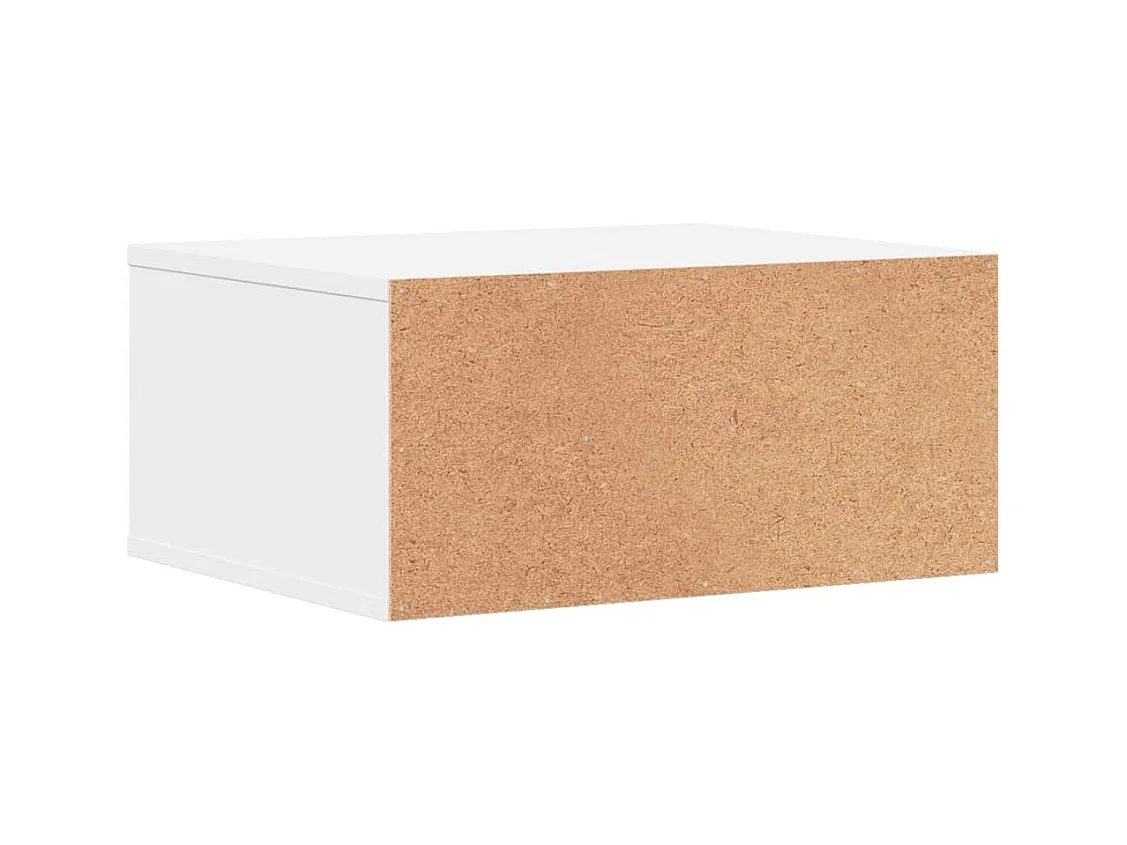 Support d'imprimante blanc 49x40x22,5 cm bois d'ingénierie