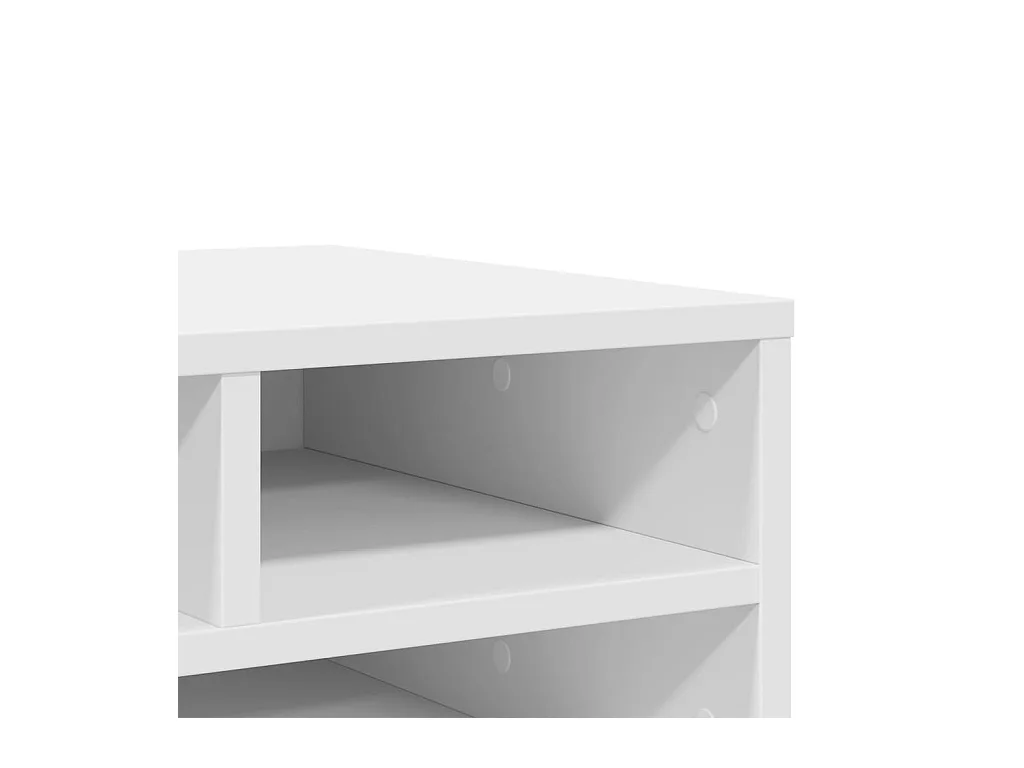 Support d'imprimante blanc 49x40x22,5 cm bois d'ingénierie