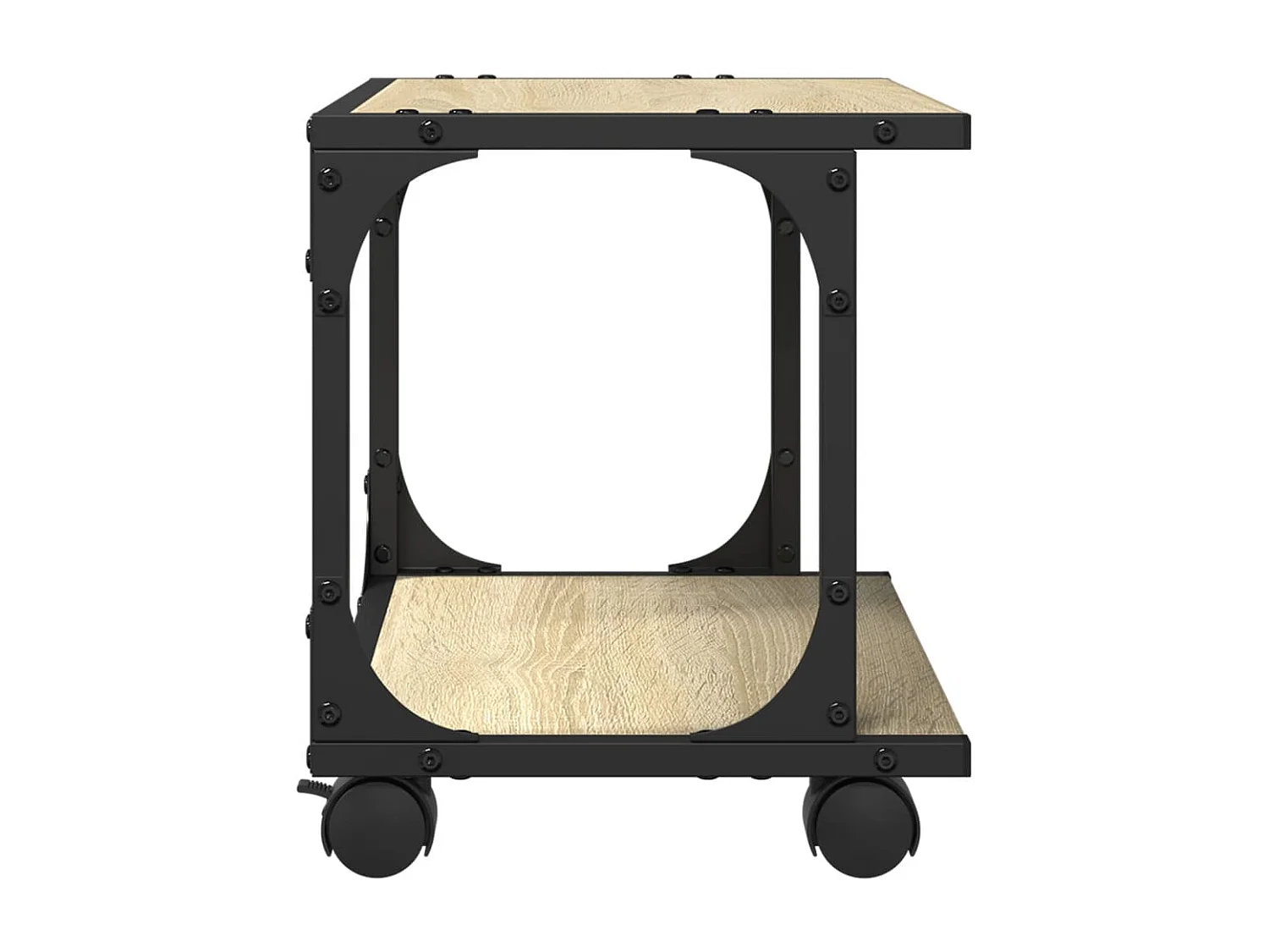 Soporte para impresora 2 niveles roble sonoma 41x28x33,5 cm