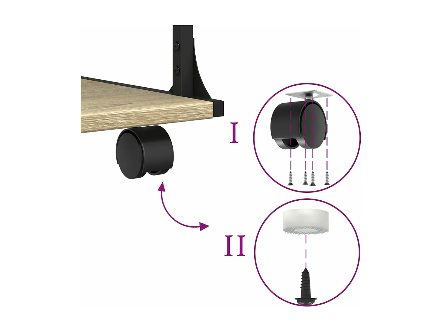 Soporte para impresora 2 niveles roble sonoma 41x28x33,5 cm