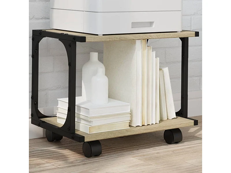 Supporto per stampante a 2 livelli rovere Sonoma 41x28x33,5 cm
