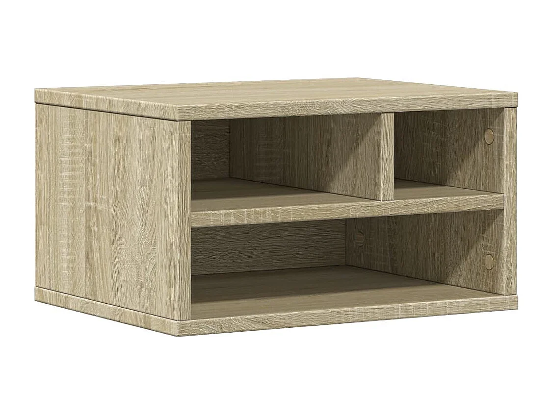 Soporte para impresora roble Sonoma 40x32x22,5 cm madera contrachapada