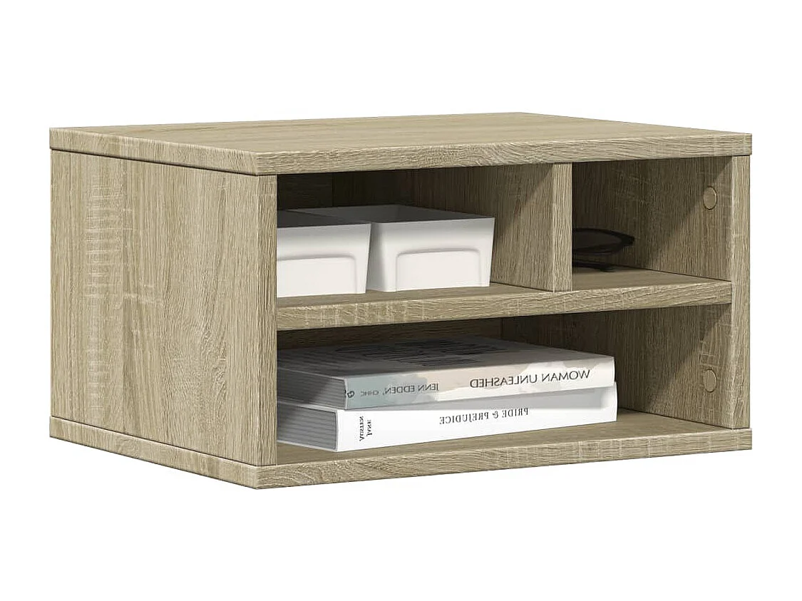 Soporte para impresora roble Sonoma 40x32x22,5 cm madera contrachapada