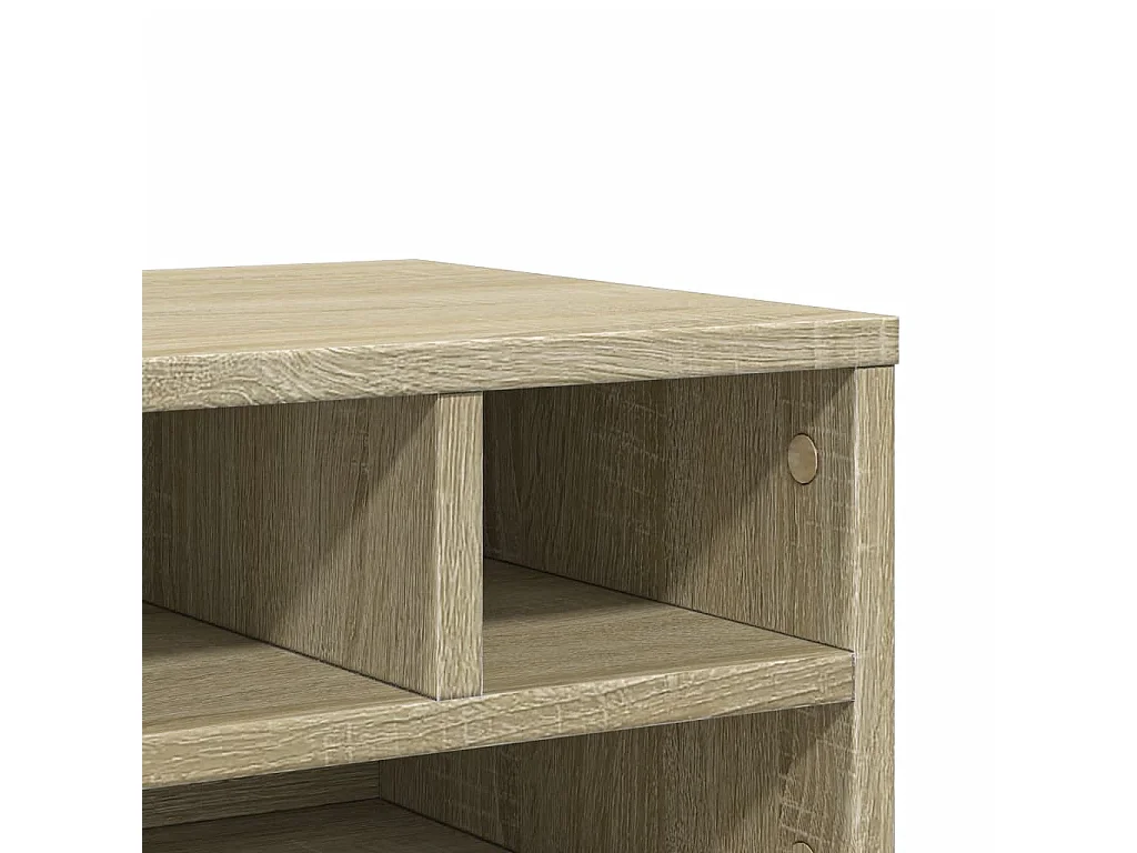Soporte para impresora roble Sonoma 40x32x22,5 cm madera contrachapada