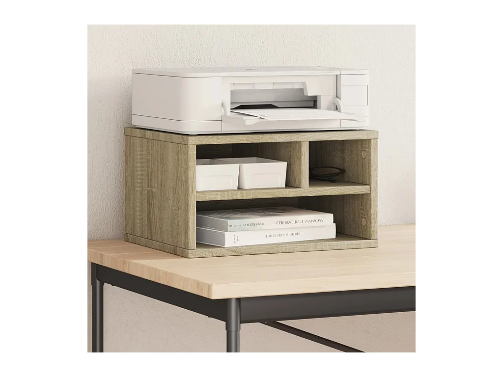 Supporto per stampante rovere Sonoma 40x32x22,5 cm legno ingegnerizzato
