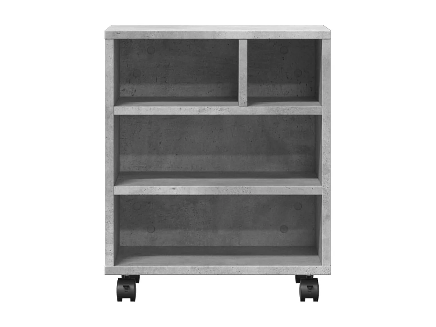 Supporto per stampante con rotelle grigio cemento 41x32x48 cm