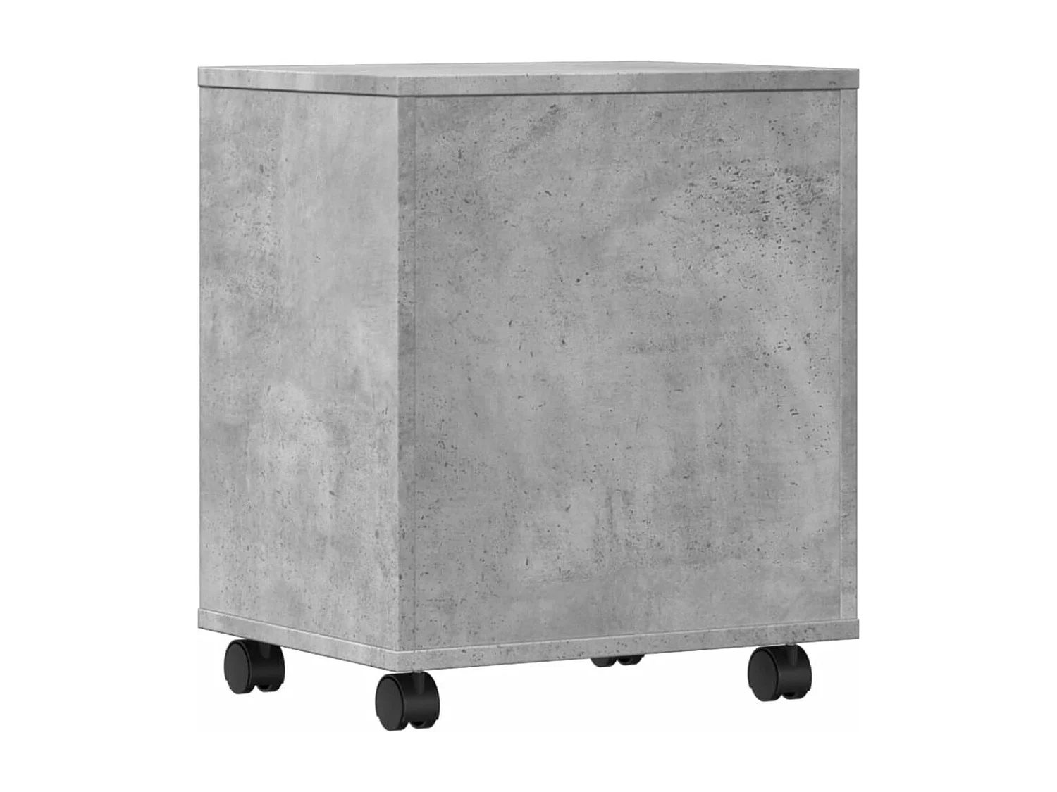 Supporto per stampante con rotelle grigio cemento 41x32x48 cm