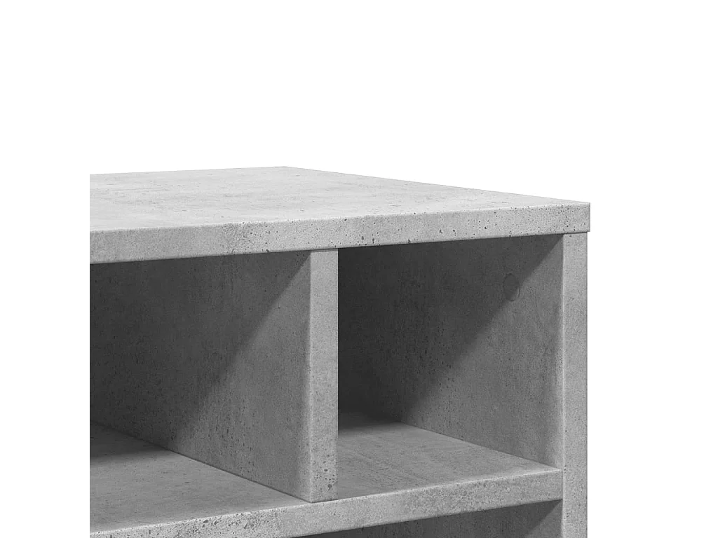 Supporto per stampante con rotelle grigio cemento 41x32x48 cm