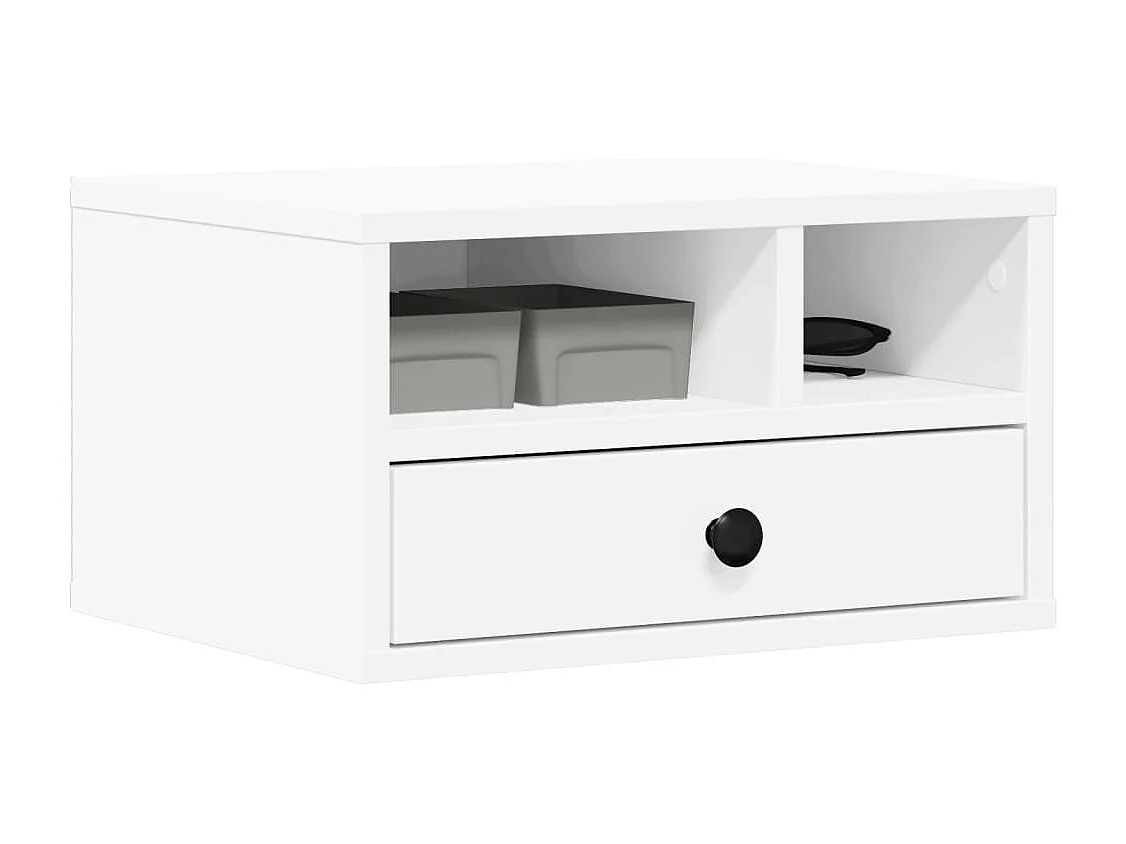 Soporte impresora blanco 40x32x22,5 cm madera contrachapada