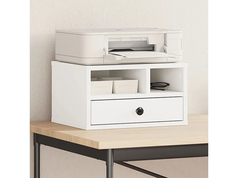 Soporte impresora blanco 40x32x22,5 cm madera contrachapada