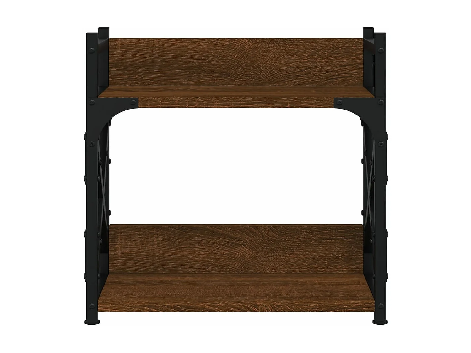 Support d'imprimante à 2 niveaux chêne marron 40x20x40 cm