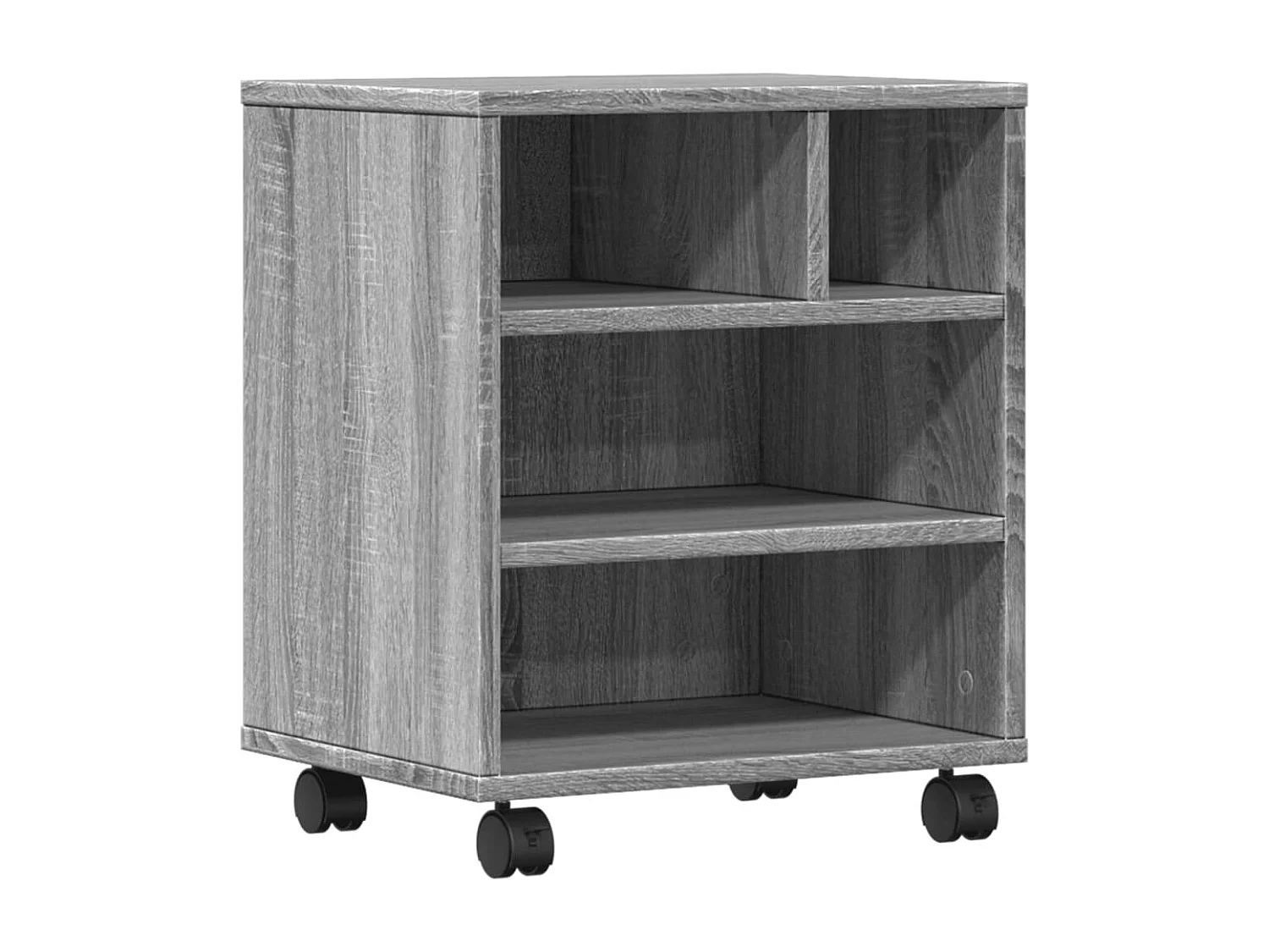 Support d'imprimante avec roulettes sonoma gris 41x32x48 cm