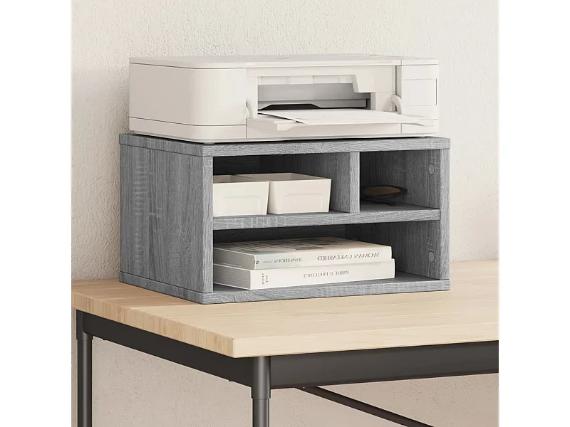 Supporto per stampante Sonoma grigio 40x32x22,5 cm in legno composito