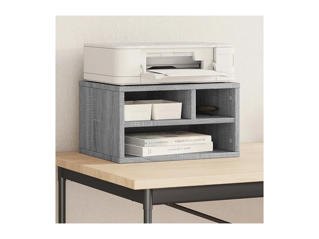 Supporto per stampante Sonoma grigio 40x32x22,5 cm in legno composito