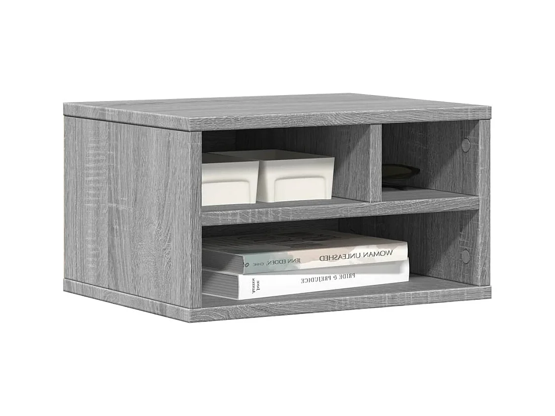 Sonoma grijze printersteun 40x32x22,5cm samengesteld hout