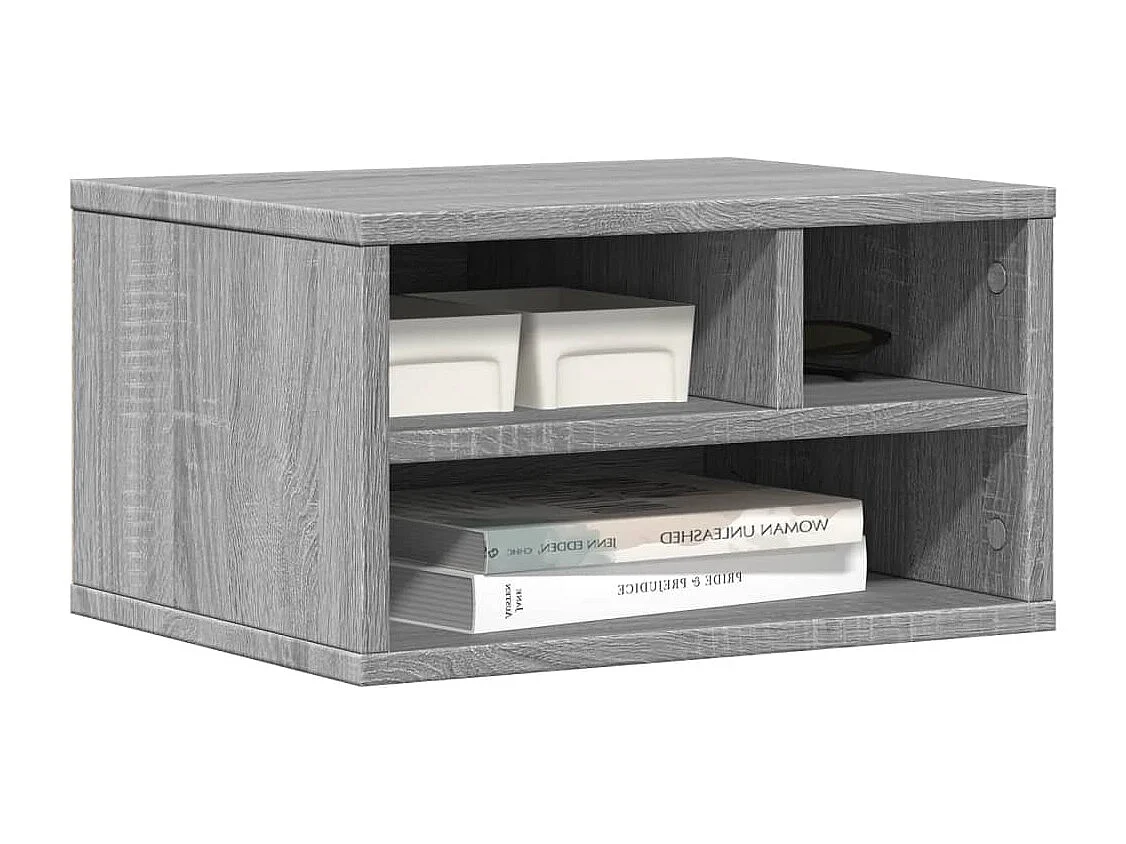 Support d'imprimante sonoma gris 40x32x22,5cm bois d'ingénierie